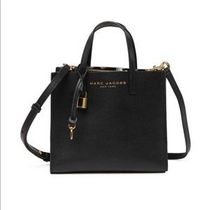 Marc Jacobs Mini Grind Coated Leather Tote black